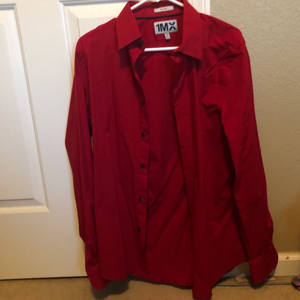 Express Red Button Up  size Medium